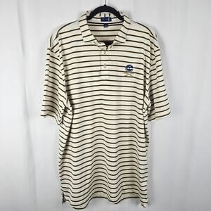 STITCH GOLF Crossbones Golf Ball Polo XL Luxury Country Club Stripe Athleisure